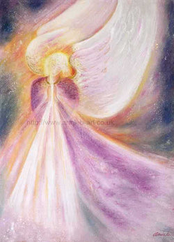  Archangel Zadkiel is one the Archangels associated with the Seventh Ray, with the Violet Flame, and with the healing power of transformation.  He radiates joy, peace, forgiveness, freedom, purification, and mercy and can guide and assist you in tapping into these Divine qualities in your life   Portrait fine art print available with two options to choose from: