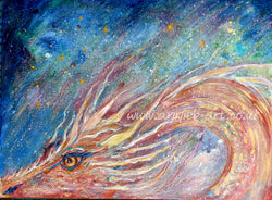 '    Intergalactic Fire dragon - original painting