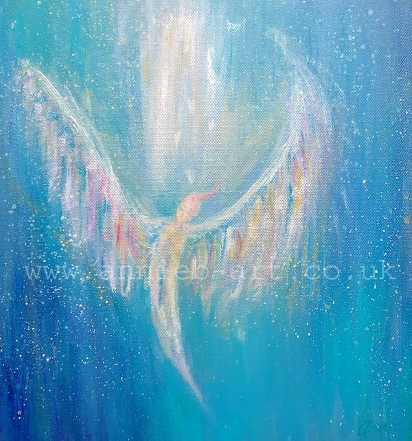 Rainbow angel - original painting