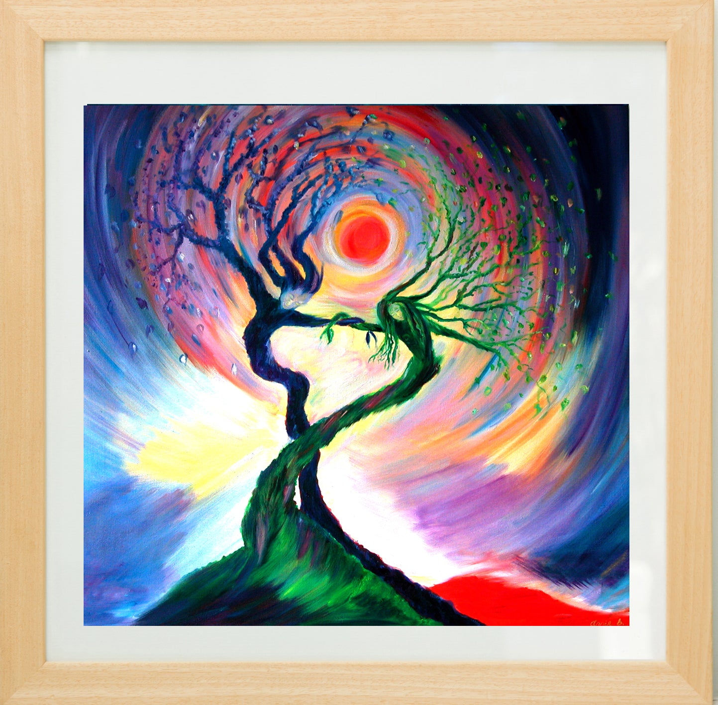 TREE PAINTING ~ 'Dancing tree spirits' Dramatic and striking artwork ...