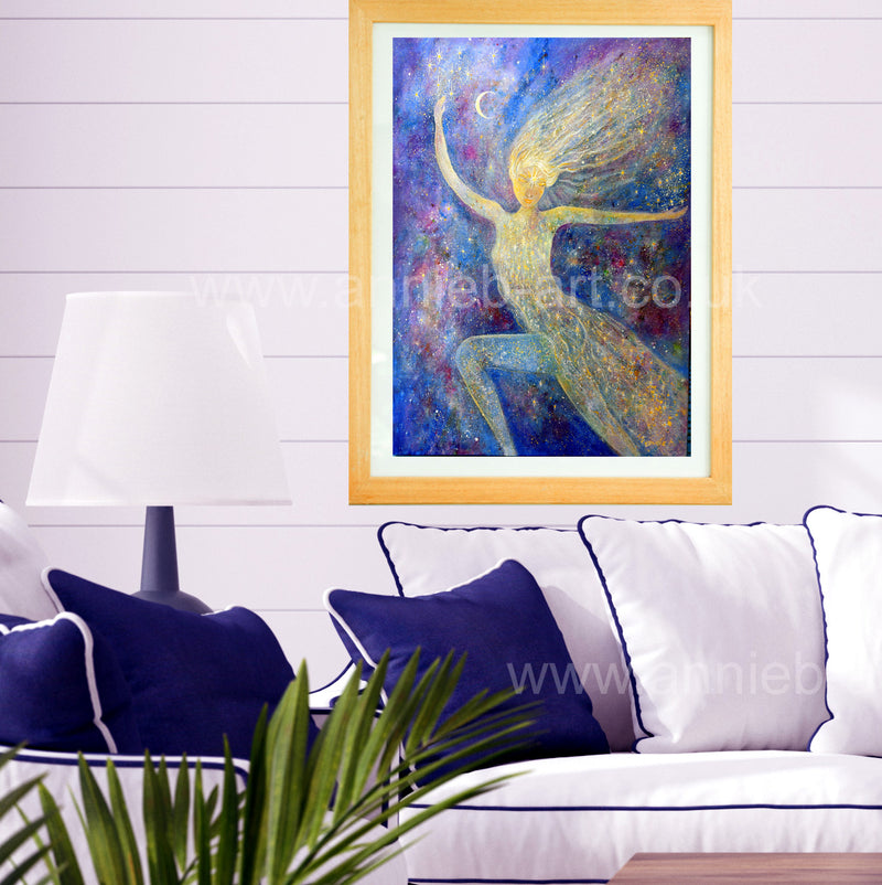 '    Goddess of starlight cosmic dance' - print