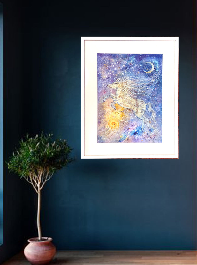 '  Horse spirit ' - original painting framed