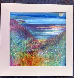 Hand finished mini art - Love where I live Porthtowan