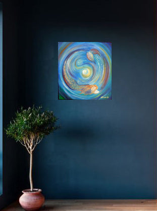 '   -    Mermaid dreaming ' - original painting