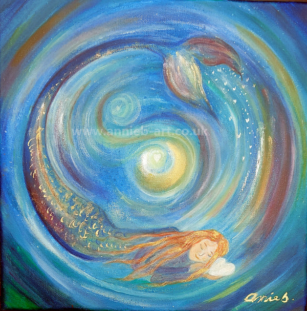 Mermaid dreaming of all the love of the oceans

original painting on canvas ready for your walls