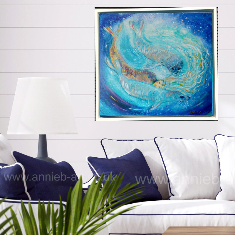 Selkie Hand Finished Canvas by Annie B Art