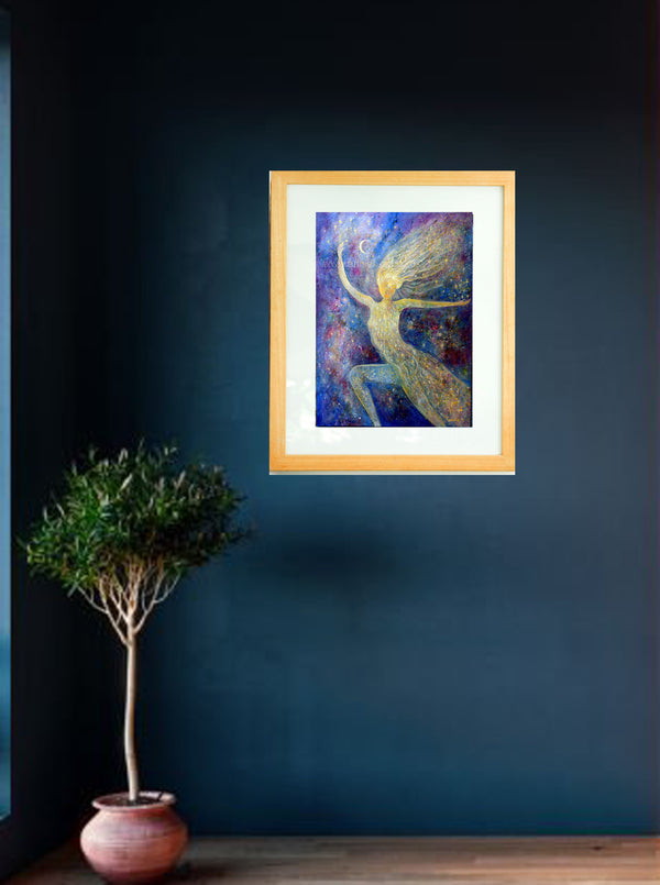 '    Goddess of starlight '  -  framed medium size print framed.