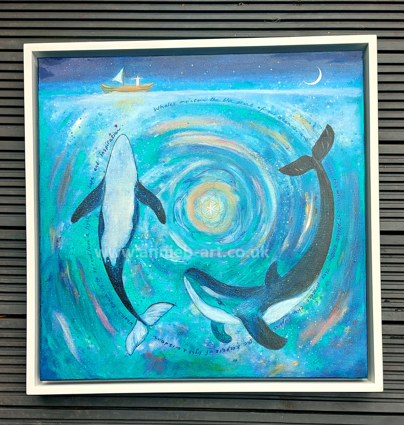 '    -       *  Whale songs of love, light, hope and inspiration ' - original painting