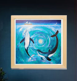 '       Whale songs of hope & inspiration  ' -  print
