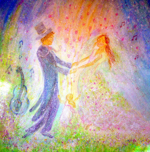 A special painting where annie b. tunes in to you and your partner/ soulmate (from a photograph) and asks for a vision of your Soul Connection.  A unique painting of the true divine soul connection between you and your partner capturing the real love and devotion from higher realms of spirit  A beautiful  unique custom gift for any loved one, especially for Valentines Day or their birthday, or why not treat yourself.... and get an insight in to your journey together.