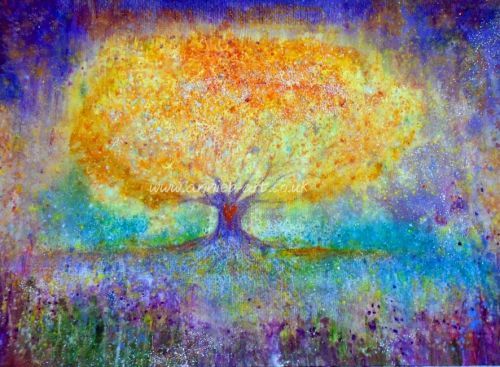 TREE PAINTING ~ 'Dancing tree spirits' Dramatic and striking artwork ...