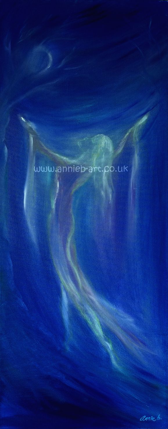 Blue moon goddess print