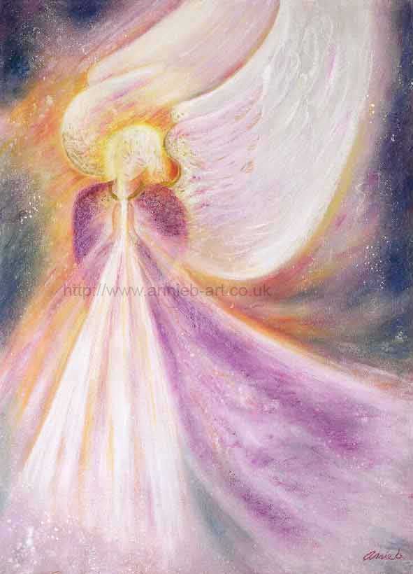  Archangel Zadkiel is one the Archangels associated with the Seventh Ray, with the Violet Flame, and with the healing power of transformation.  He radiates joy, peace, forgiveness, freedom, purification, and mercy and can guide and assist you in tapping into these Divine qualities in your life   Portrait fine art print available with two options to choose from: