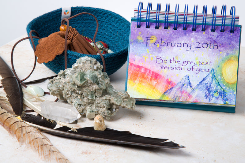 Flip the page each day to find a beautiful annie b. art image and inspiring words to ponder throughout the day- to help uplift and inspire as well as embrace the tranquillity of each moment .  A sustainable 365 day desk calendar printed locally with love on recycled paper and card here in Cornwall that just keeps going year after year. .Order yours now for the perfect gift... for loved ones