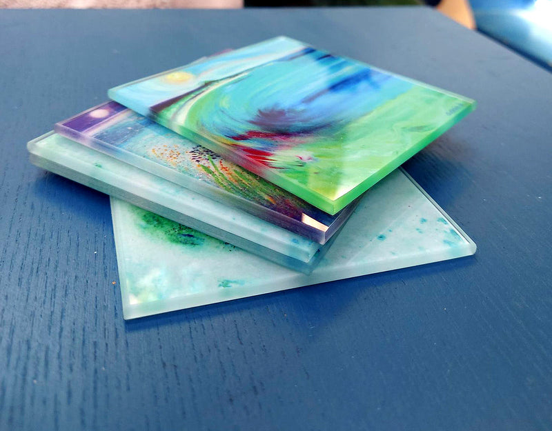 St Ives mermaid Art Class Coaster x 1 and GIFT BAG