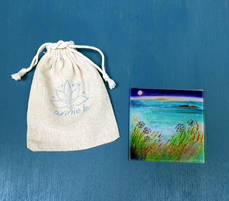 With love from Gwithian Art Class Coaster x 1 and giftbag
