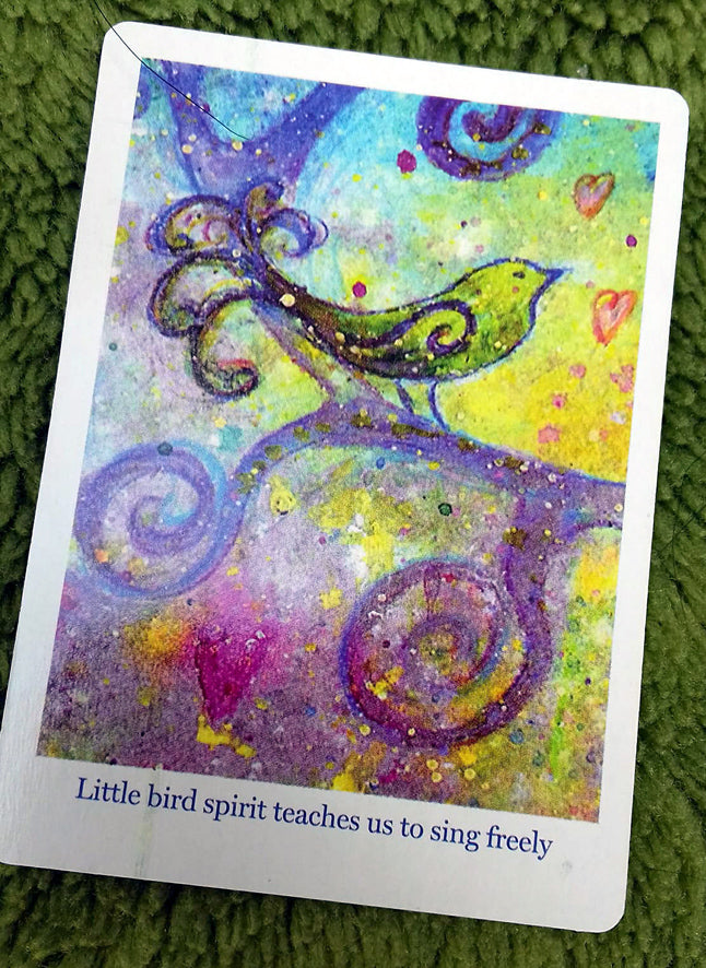 A deck of 34 Nature Spirit Oracle cards channelled by annie b. to help you connect with the magical Nature Spirits for inspiration on life's journey, for they teach us natures' way bringing peacefulness, joy and harmony into our lives. Card size 87mm x 62mm. Wholesale prices available on enquiry. These cards have been featured in Soul & Spirit Magazine.
